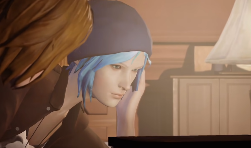 Screenshot from Life is Strange Mobile trailer. Two CGI women.