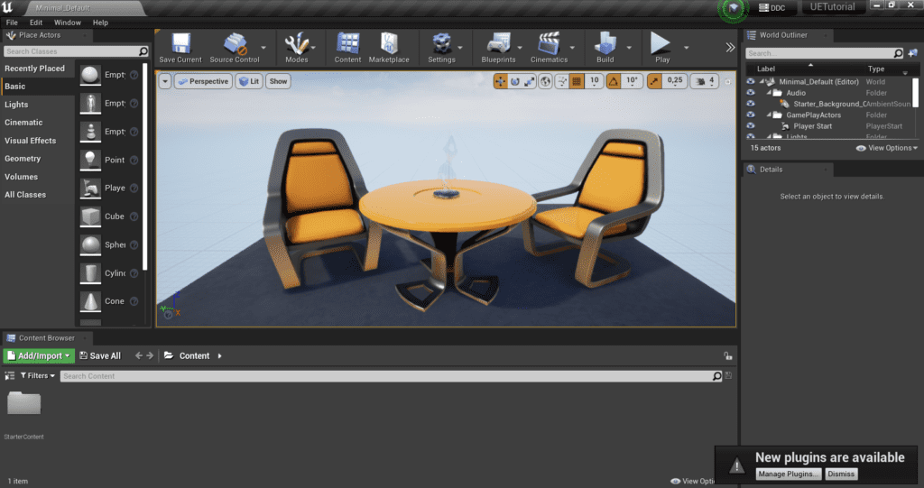 Unreal Engine Interface